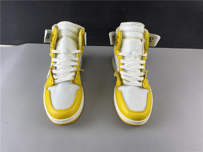 Air Jordan 1 x Off-White NRG White/Dark Powder Yellow-Cone AQ0818-149