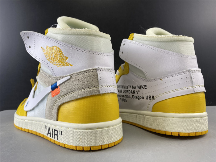 Air Jordan 1 x Off-White NRG White/Dark Powder Yellow-Cone AQ0818-149